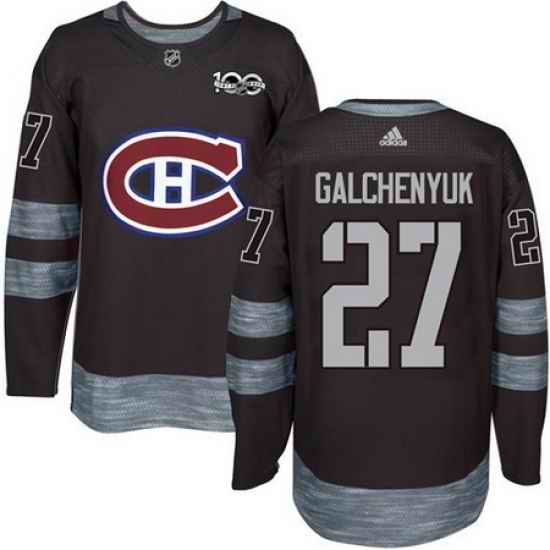 Canadiens #27 Alex Galchenyuk Black 1917 2017 100th Anniversary Stitched NHL Jersey